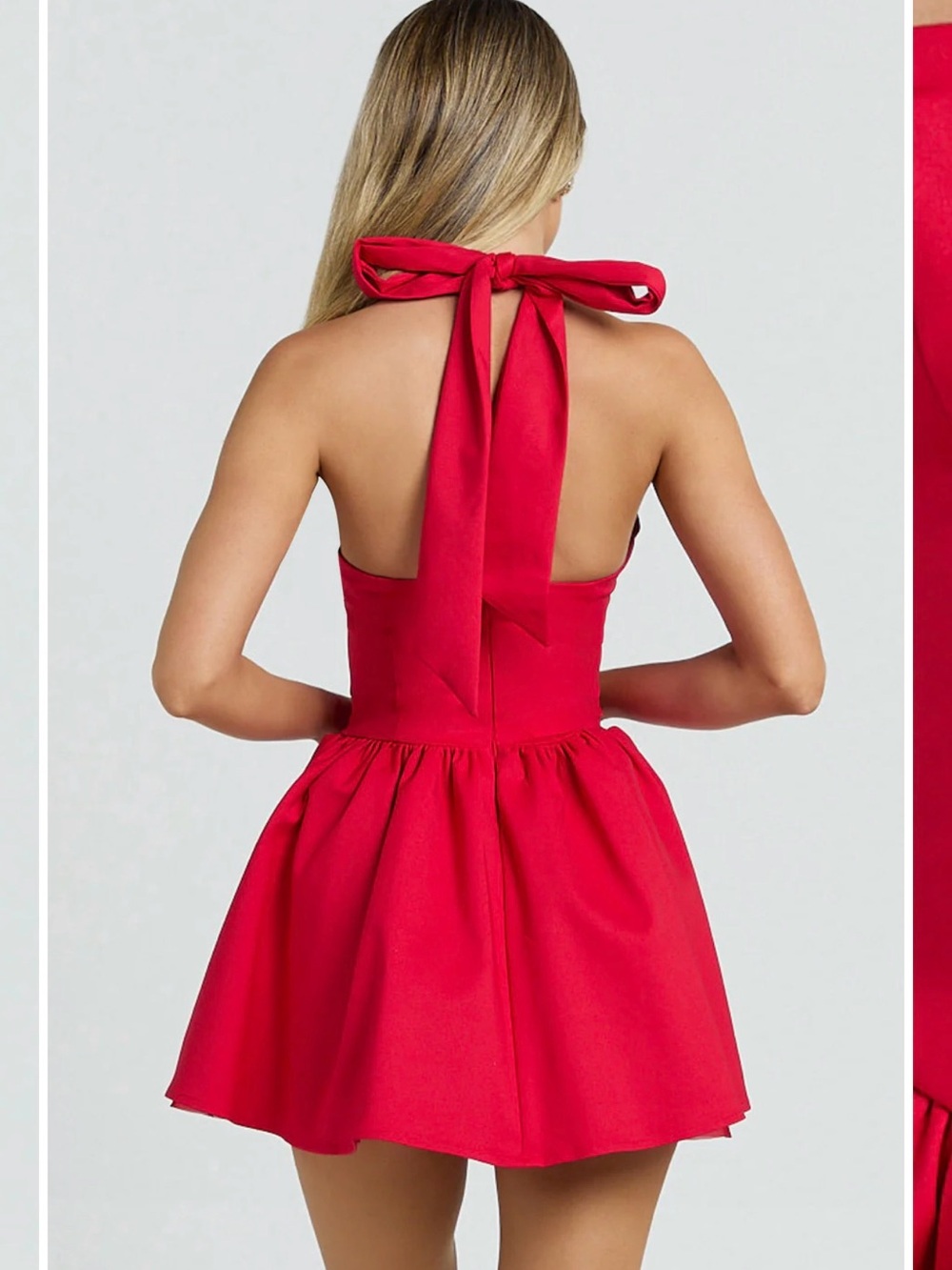 Showpo Red Halter Tie Mini Dress - Picture 3 of 3